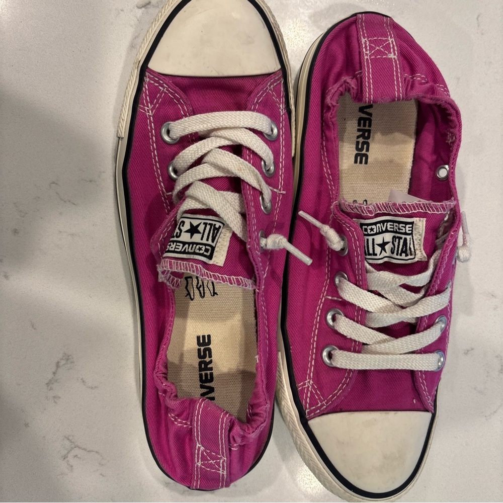 Converse canvas sneakers lo top women’s size 8 pink - Picture 4 of 7